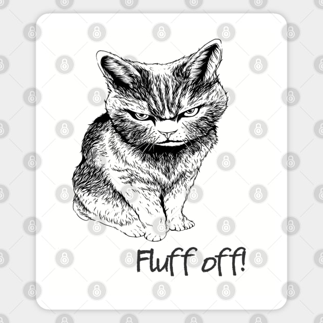 Fluff Off Cat Magnet by Epic Byte